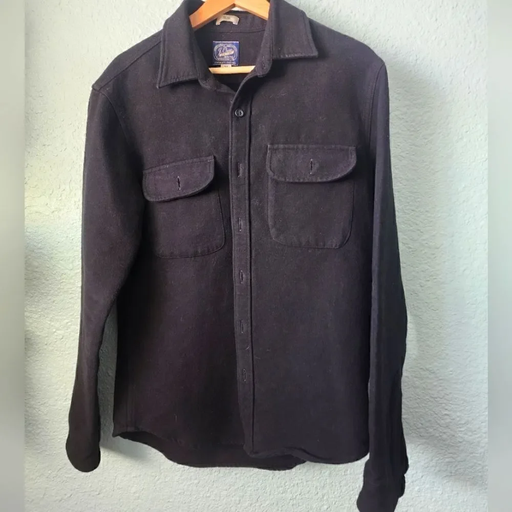 J crew shacket cotton button front shirt jacket